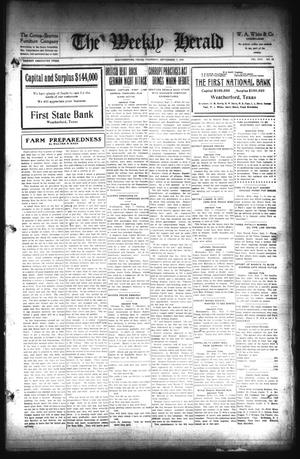 The Weekly Herald (Weatherford, Tex.), Vol. 17, No. 18, Ed. 1 Thursday, September 7, 1916