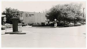 [Photograph of First National Bank in Hallettsville, Texas]