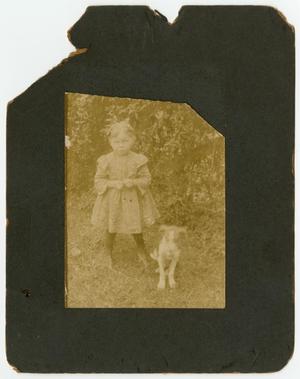 [Photograph of Grace Dickey and Her Dog]