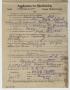 Thumbnail image of item number 1 in: '[Medical Association Application: C. E. Betts, MD]'.