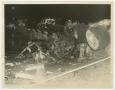 Photograph: [Firefighters by Wrecked 18-Wheeler]