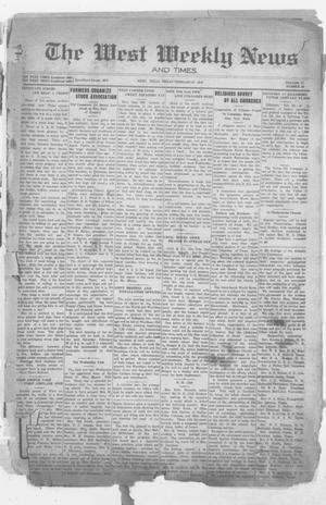 The West Weekly News and Times. (West, Tex.), Vol. 12, No. 20, Ed. 1 Friday, February 27, 1920