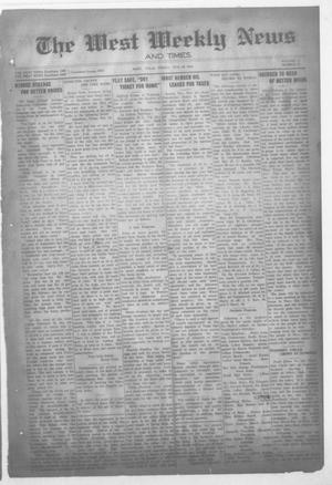 Primary view of object titled 'The West Weekly News and Times. (West, Tex.), Vol. 10, No. 20, Ed. 1 Friday, February 28, 1919'.