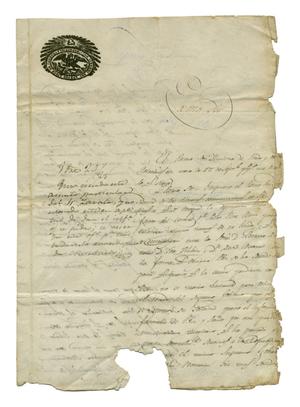 Primary view of object titled '[Letter from Jose Maria Viesca, October 13, 1829]'.