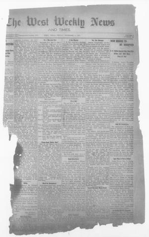 Primary view of object titled 'The West Weekly News and Times. (West, Tex.), Vol. 6, No. 10, Ed. 1 Friday, December 11, 1914'.