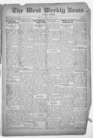 The West Weekly News and Times. (West, Tex.), Vol. 12, No. 48, Ed. 1 Friday, September 10, 1920