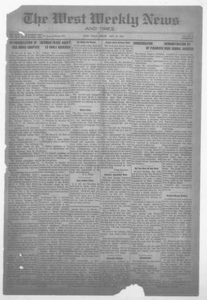 Primary view of object titled 'The West Weekly News and Times. (West, Tex.), Vol. 9, No. 31, Ed. 1 Friday, May 10, 1918'.