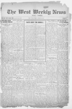 Primary view of object titled 'The West Weekly News and Times. (West, Tex.), Vol. 13, No. 16, Ed. 1 Friday, January 28, 1921'.