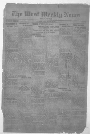 Primary view of object titled 'The West Weekly News and Times. (West, Tex.), Vol. 34, No. 52, Ed. 1 Saturday, October 27, 1923'.