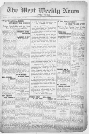 Primary view of object titled 'The West Weekly News and Times. (West, Tex.), Vol. 34, No. 29, Ed. 1 Friday, May 18, 1923'.