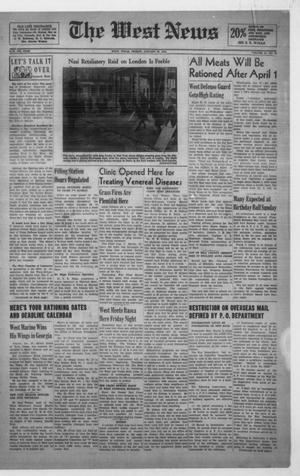 Primary view of object titled 'The West News (West, Tex.), Vol. 53, No. 36, Ed. 1 Friday, January 29, 1943'.