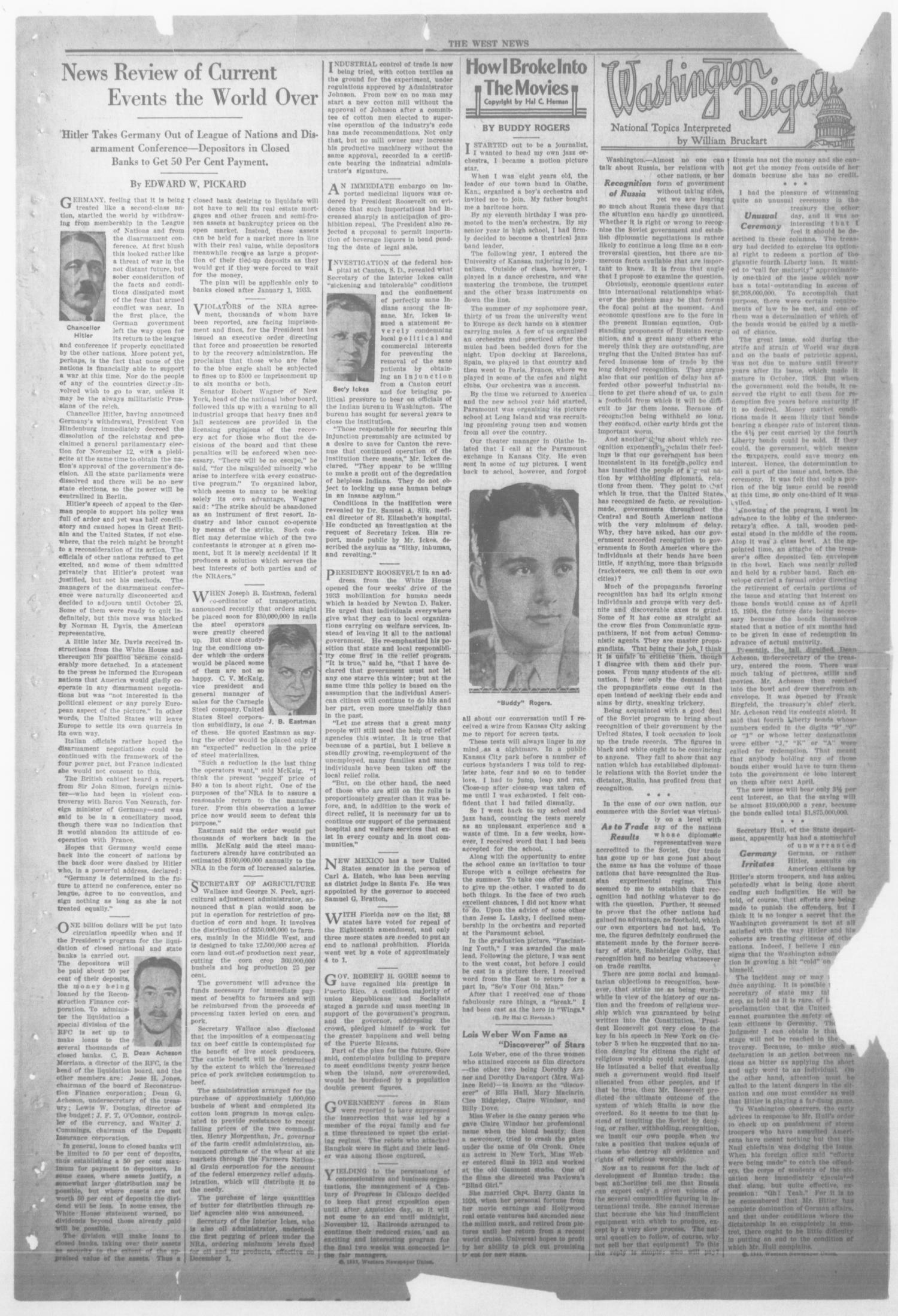 The West News (West, Tex.), Vol. 44, No. 22, Ed. 1 Friday, October 27, 1933
                                                
                                                    [Sequence #]: 2 of 9
                                                