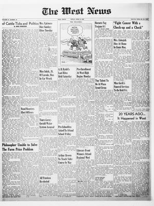 The West News (West, Tex.), Vol. 67, No. 49, Ed. 1 Friday, April 11, 1958