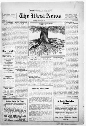Primary view of object titled 'The West News (West, Tex.), Vol. 45, No. 8, Ed. 1 Friday, July 20, 1934'.