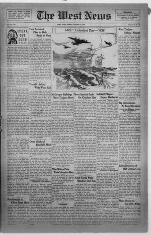 Primary view of object titled 'The West News (West, Tex.), Vol. 50, No. 20, Ed. 1 Friday, October 13, 1939'.