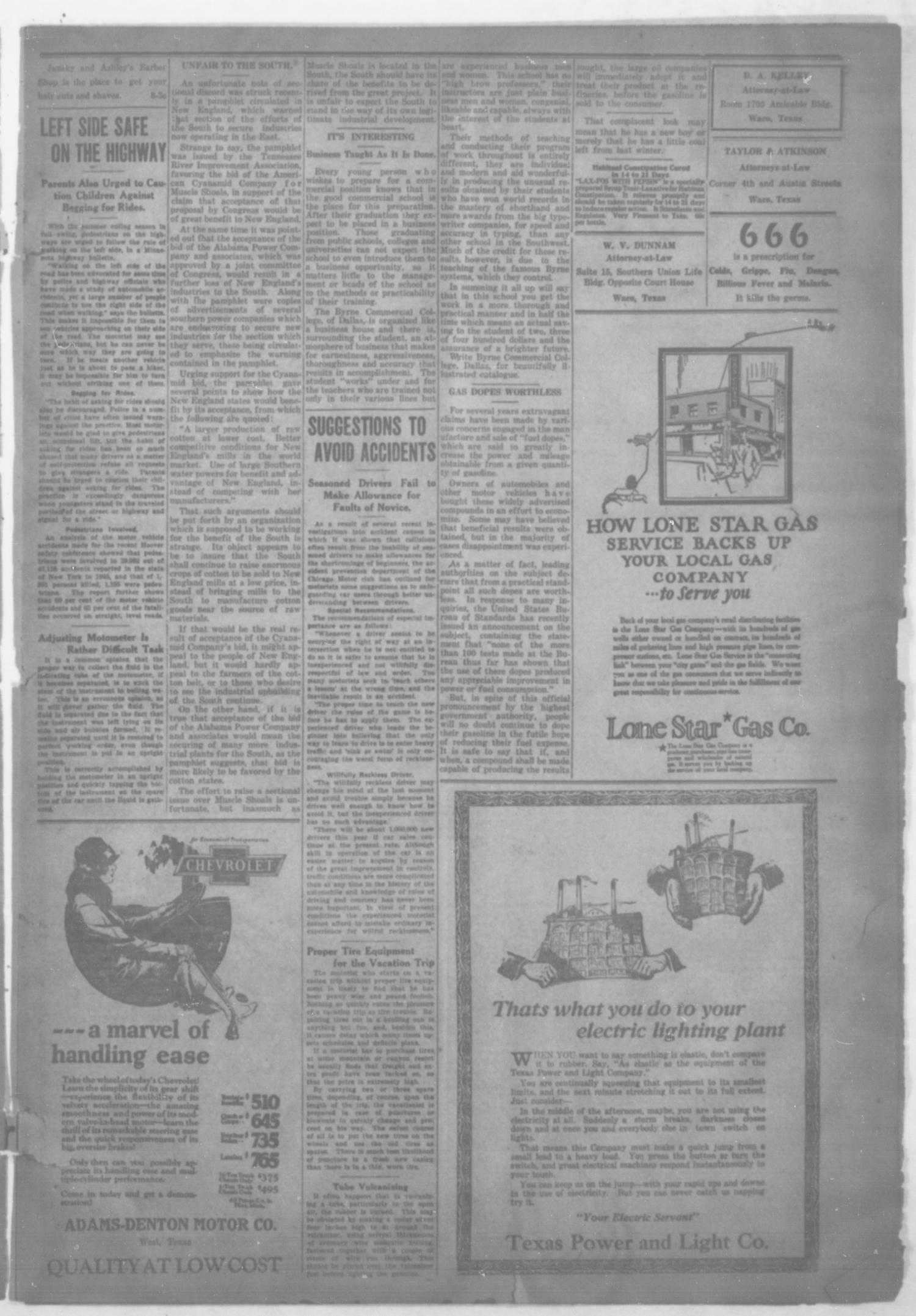 The West News (West, Tex.), Vol. 37, No. 16, Ed. 1 Friday, September 17, 1926
                                                
                                                    [Sequence #]: 3 of 8
                                                