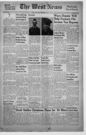 The West News (West, Tex.), Vol. 54, No. 28, Ed. 1 Friday, December 3, 1943