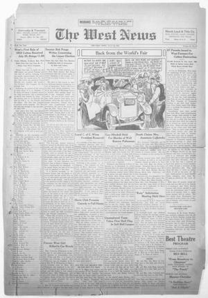 Primary view of object titled 'The West News (West, Tex.), Vol. 44, No. 9, Ed. 1 Friday, July 28, 1933'.