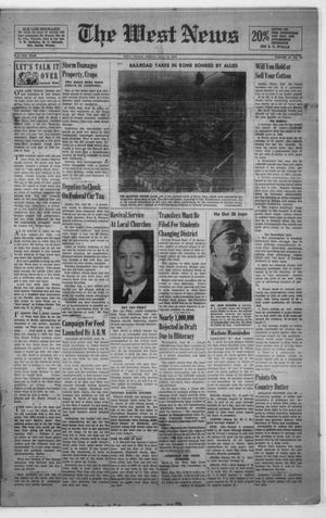 The West News (West, Tex.), Vol. 54, No. 9, Ed. 1 Friday, July 23, 1943