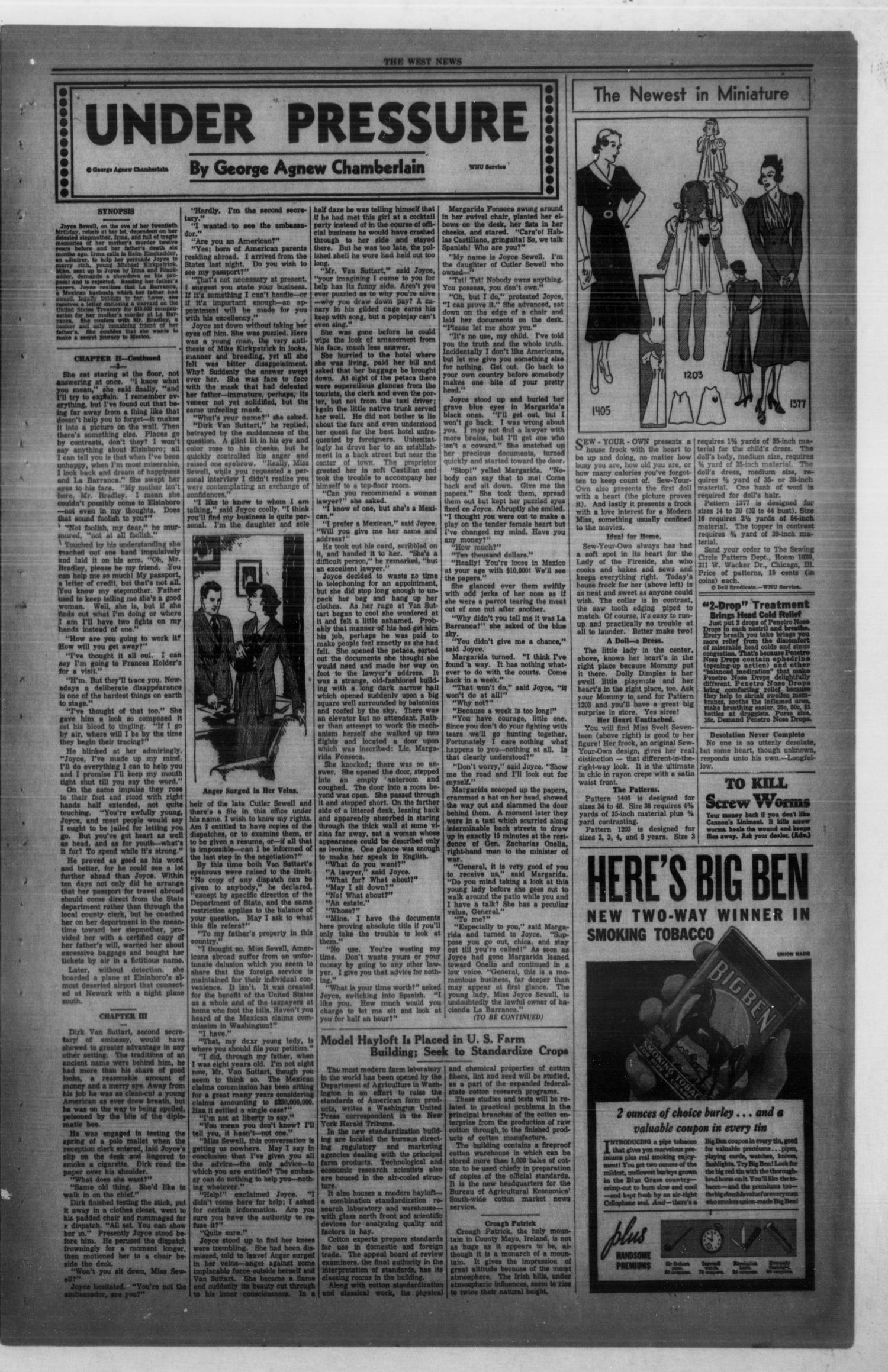 The West News (West, Tex.), Vol. 48, No. 26, Ed. 1 Friday, November 19, 1937
                                                
                                                    [Sequence #]: 3 of 8
                                                