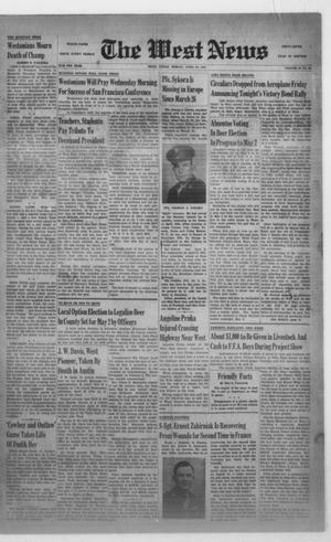 The West News (West, Tex.), Vol. 55, No. 48, Ed. 1 Friday, April 20, 1945