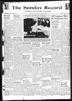 The Sunday Record (Mineola, Tex.), Vol. 31, No. 18, Ed. 1 Sunday, August 1, 1943