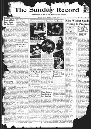 The Sunday Record (Mineola, Tex.), Vol. 31, No. 04, Ed. 1 Sunday, April 25, 1943