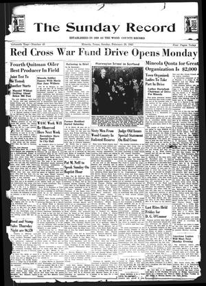 The Sunday Record (Mineola, Tex.), Vol. 30, No. 48, Ed. 1 Sunday, February 28, 1943