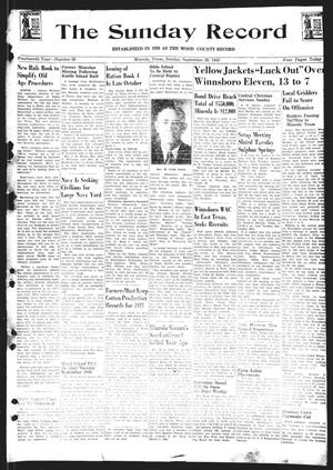 The Sunday Record (Mineola, Tex.), Vol. 31, No. 26, Ed. 1 Sunday, September 26, 1943