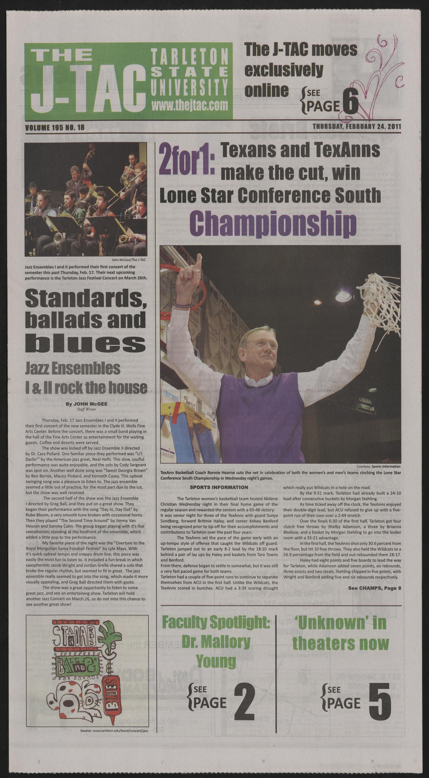 The J-TAC (Stephenville, Tex.), Vol. 195, No. 18, Ed. 1 Thursday, February 24, 2011
                                                
                                                    [Sequence #]: 1 of 8
                                                