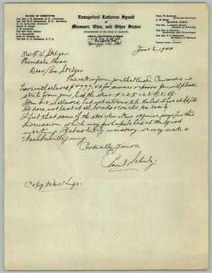 [Letter from Paul Schulz to F. H. Stelzer, June 6, 1944]