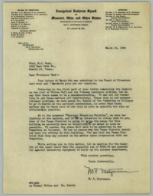 [Letter from M. F. Kretzmann to Martin J. Neeb, March 19, 1945]