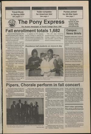 The Pony Express (Carthage, Tex.), Vol. 54, No. 1, Ed. 1 Tuesday, October 28, 2003