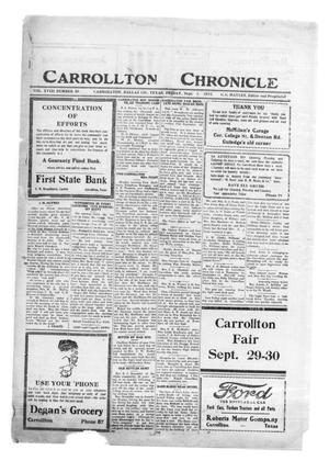 Carrollton Chronicle (Carrollton, Tex.), Vol. 18, No. 40, Ed. 1 Friday, September 1, 1922
