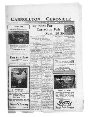 Carrollton Chronicle (Carrollton, Tex.), Vol. 18, No. 43, Ed. 1 Friday, September 22, 1922