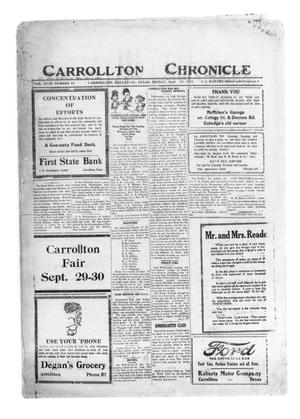 Carrollton Chronicle (Carrollton, Tex.), Vol. 18, No. 42, Ed. 1 Friday, September 15, 1922
