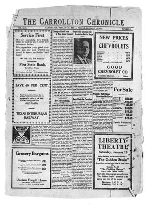 Primary view of The Carrollton Chronicle (Carrollton, Tex.), Vol. 22, No. 8, Ed. 1 Friday, January 15, 1926