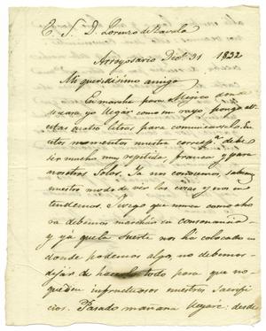 [Letter from Mexia to Zavala, December 31, 1832]