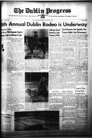 Primary view of object titled 'The Dublin Progress (Dublin, Tex.), Vol. 69TH YEAR, No. 25, Ed. 1 Friday, August 30, 1957'.