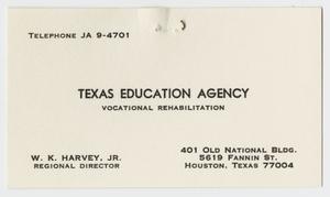Primary view of object titled '[Vocational Rehabilitation Division Texas Education Agency Business Card and Brochure]'.
