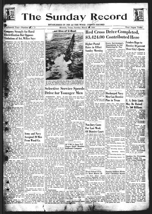 The Sunday Record (Mineola, Tex.), Vol. 14, No. 52, Ed. 1 Sunday, March 26, 1944