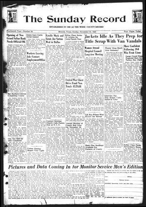 The Sunday Record (Mineola, Tex.), Vol. 14, No. 34, Ed. 1 Sunday, November 21, 1943