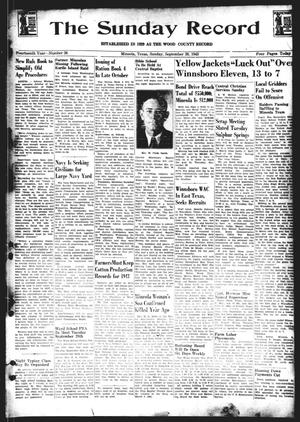 The Sunday Record (Mineola, Tex.), Vol. 14, No. 26, Ed. 1 Sunday, September 26, 1943
