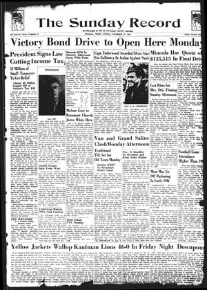 The Sunday Record (Mineola, Tex.), Vol. 16, No. 33, Ed. 1 Sunday, November 11, 1945