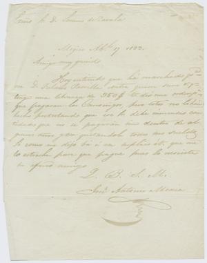 [Letter from Mexia to Zavala, April 17, 1833]