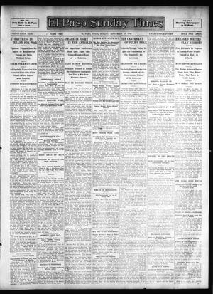 Primary view of object titled 'El Paso Sunday Times (El Paso, Tex.), Vol. 26, Ed. 1 Sunday, September 23, 1906'.