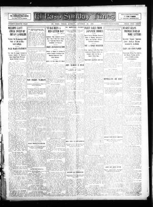 Primary view of object titled 'El Paso Sunday Times (El Paso, Tex.), Vol. 28, Ed. 1 Sunday, October 25, 1908'.