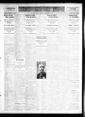 Primary view of object titled 'El Paso Sunday Times (El Paso, Tex.), Vol. 27, Ed. 1 Sunday, December 8, 1907'.