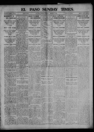 Primary view of object titled 'El Paso Sunday Times. (El Paso, Tex.), Vol. 23, Ed. 1 Sunday, March 8, 1903'.