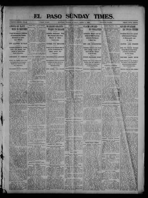 El Paso Sunday Times. (El Paso, Tex.), Vol. 23, Ed. 1 Sunday, April 5, 1903
